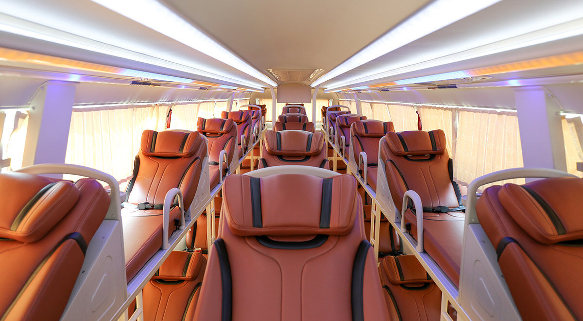 Luxury Interior of the Bus from Hanoi to Thai Binh